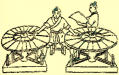 Chinese/Japanese printing press (8th/9th cent.) - drawing